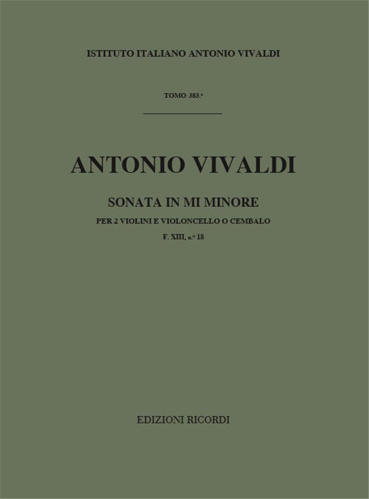 Sonate Per Vl. E B.C.: Per 2 Vl.